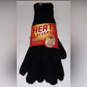 Heat Lockers Mens Black Gloves L/XL Extra Large Revolutionary Thermal Gloves NEW